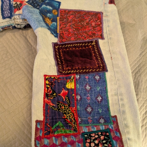 Levi's 505 Patchwork Embroidered Jeans - Picture 10 of 13